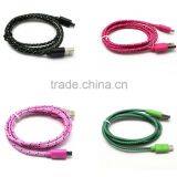 Standard USB Type and Mobile Phone Use Fabric Braided USB Charger Cable 1M 2M thumbnail-4