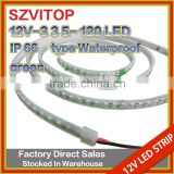 SV16.4ft 5m GREEN LIGHT SMD 335 Flexible Ribbon LED Strip Light,type waterproof(IP-66), Side View light-emitting LED, 600LEDs