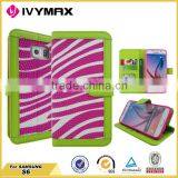 New Colorful Wallet Leather Phone Case for Samsung Galaxy s6 thumbnail-2