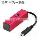 2 in 1 USB 3.1HUB Type-C to 2 Ports USB 3.0 & 1 USB 3.1 Type-C Charging / Data HUB Adapter for MacBook thumbnail-5