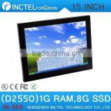 Mini PC TouchScreen Terminal 15 Inch 4: 3 6COM LPT With High Temperature 5 Wire Gtouch Industrial Embedded 1G RAM 8G SSD