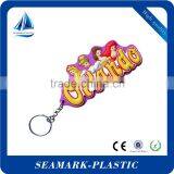 2016 Cheap Custom Molded Flexible Rubber Keyring Plastic Keychains