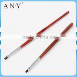 ANY Nail Art Gel Painting Rosewood Handle Flat Micropaint UV Gel Nail Art Brushes