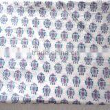 RTHCF-4 Hand Block Printed Designer Sanganeri 100% Natural Cotton Cambric Running Fabric Wholesaler and Indian Manufacturer