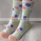 Low MOQ Brand Design Super Soft Colorful Dots Cotton Unisex Cozy Socks