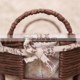 7 Hand Woven - Pastoral Style - Straw - Storage Basket - Storage Basket - Water Basket - Sundry Basket - Woven Baskets thumbnail-4