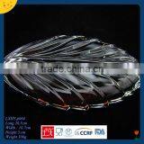 Spoon Fork Knife Tray Leaf Shape Glass Plate Quality Choice thumbnail-2