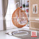 Outdoor rattan furniture egg shape swing hanging garden chair