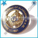 High quality custom masonic lapel pin