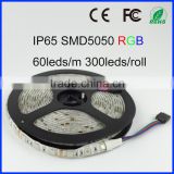 5M/Roll 300LEDs 60leds/m RGB LED Strip Light flexible Cuttable 5050 SMD IP65 Waterproof Ribbon Tape Lamp Decoration Lights