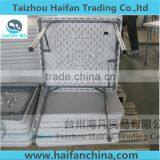 High Durable Blow Molding PE 2FT White Square Folding Dining Table /hot Sell Square Plastic Dining Room Table thumbnail-1