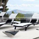 Wicker Outdoor Rattan Sunbed - Synthetic Rattan Sun Lounger Furniture thumbnail-1