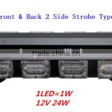 2WAY,Dual Row Traffic Advisor Strobe Light bar, LED Directional Warning Strobe Light Bar(SR-DL-820D-4,24W) Linear LED