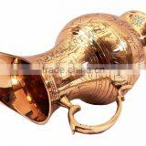 IndianArtVilla Mughlai Style Brass Jug Pitcher 1050 ML - Storage Drinking Water Home Hotel Restaurant Tableware Gift Item thumbnail-2