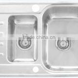 Yacht,Boat,Train and Public Mobile Toilet Stainless Steel Double Bowl Washing Basin Kitchen Sink With Drainboard GR-Y790 thumbnail-1