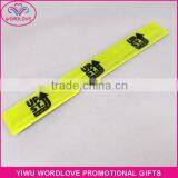 Custom Print Fluorescence Yellow PVC Reflective Slap Band For Promotion thumbnail-3