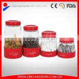Hot Sale Stainless Steel Coating Glass Food Jar for Spices/sugar/coffee/tea thumbnail-1