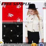 50D Satin Imitation Memory Fabric Embroidered Fabric for Quilted Down Coat thumbnail-1