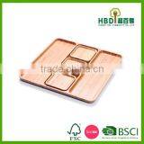 Hot Selling Wooden Divided Tray With Plate Bamboo Tray Wholesale thumbnail-6