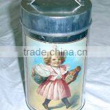 Galvanized Round Bucket With Lid, Galvanized Round Can thumbnail-1