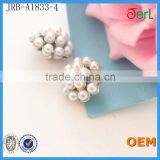 New Crystal Rhinestone Shank Pearl Rhinestone Wedding Button thumbnail-5