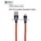 MFi PU/Leather Cable for Iphone 5,iphone 6,6plus