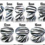Charming Zebra Acrylic Ear Plug With Different Size Body Piercing Jewelry thumbnail-1