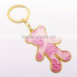 Great Kids' Gift Metal Custom Cute Fat Bear Keyring 3d Animals Shape Keychain