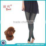 2015 Chinese Dark Green Glossy Sheer Tube Nylon Party Stirrup Pantyhose