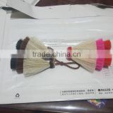 Decorative trim for curtain,keychain and bag colorful horse hair tassel/Black HAT BAND Woven Horsehair Buckle with natural color