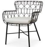 Outdoor Chair Single Chair Metal Frame Taiwan Olifen Waterproof 8cm Cushion thumbnail-2