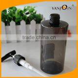 350ml Transparent Grey Cylindrical Lotion Pump Bottle thumbnail-2