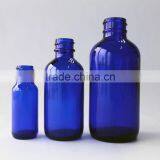 The New Blue Boston Round Glass Bottle 2 Oz thumbnail-1