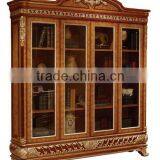 Exquisite Wood Carving Reading Table And Chair, Luxury Executive Office Furniture, Graceful Home Office Desk/ Bookcase thumbnail-3