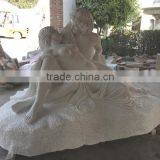 Famous White Marble Lying Nude Man and Woman Statue thumbnail-2
