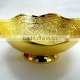 New Design Wedding Gift and Return Gift Gold Plated Brass Bowl thumbnail-1