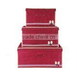 N494 Household Non Woven Box Foldable Bowknot Polka Dot Storage Box thumbnail-6