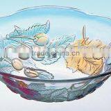 Plastic Fruit Bowl W/flowers thumbnail-1