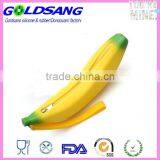 Yellow Color Banana Shape Silicone Pencil Bag thumbnail-2