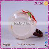 Handmade Craft Round Shape Ceramic Mug With Lid thumbnail-6