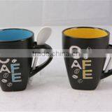 Nespresso Cup Ceramic Spooner Coffee Mug With Spoon in Handle thumbnail-1