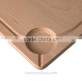 New Design Beech Wood Cutting Board Natural Wooden Kitchen Chopping Blocks With Groove thumbnail-3