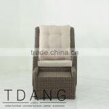 Elise Relax Wicker Chair With Ottoman - Outdoor Rattan Furniture thumbnail-4