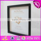 Wholesale Home Decoration Black Wooden Cheap Picture Frames W09A006 thumbnail-1