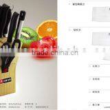 Kitchen Knife Set With Pine Wooden Block thumbnail-1