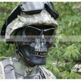 Metal Wire Mesh Plastic Full Face Black Airsoft Skull Mask