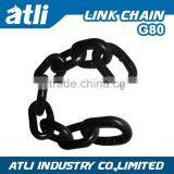 High Tensile G80 Black Painted Alloy Steel Long Link Chain thumbnail-1