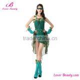 Halloween party women green poison ivy costume