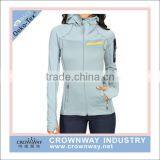 Women Fitness Sportswear Gym Wear Knitted Running Jacket With Thumb Hole