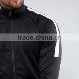 Wholesale Best Price High Quality New Design Durable Raglan Sleeves 100% Polyester Jersey Black Casual Men Jacket thumbnail-3